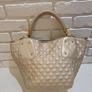 Chic Quilted Tote in Gold